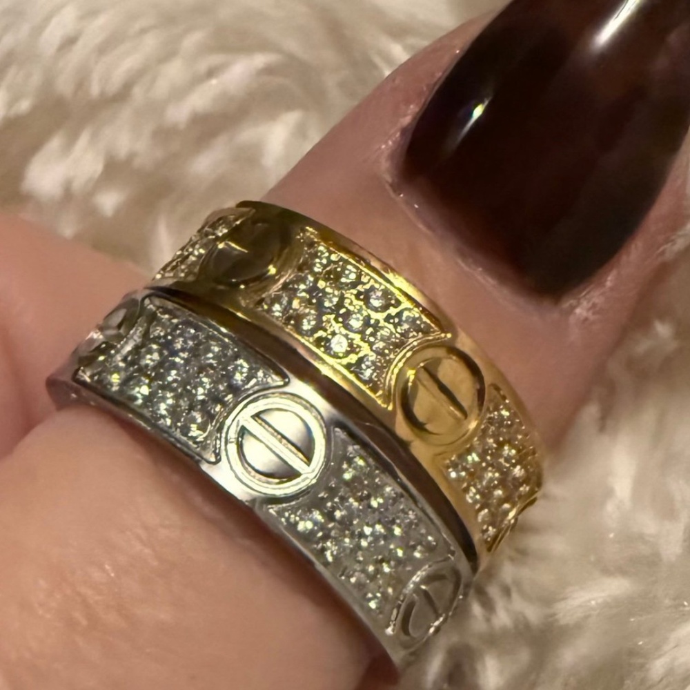 ๐Elegant Gold and Silver Women's Ring Set Sixe 9 - Picture 4 of 4